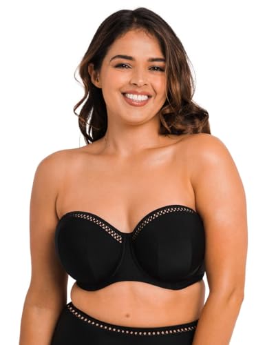 Curvy Kate Damen Erstklassiges Bandeau-Bikinioberteil Bikini, Blickdicht, Schwarz, 80F von Curvy Kate