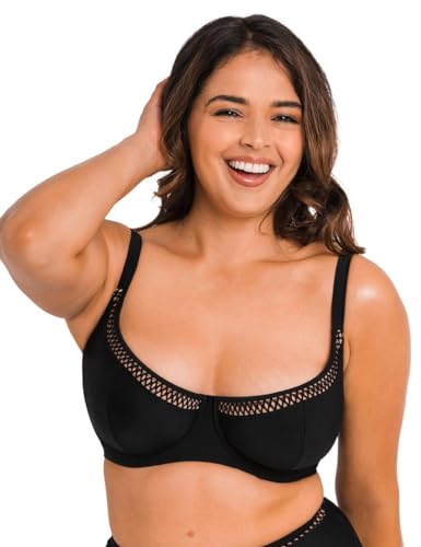 Curvy Kate Damen First Class Balcony Top Bikini, Blickdicht, Black, 100H von Curvy Kate