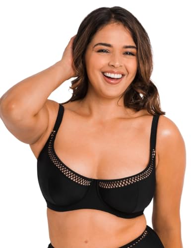 Curvy Kate Damen First Class Balcony Top Bikini, Blickdicht, Schwarz, 80F von Curvy Kate