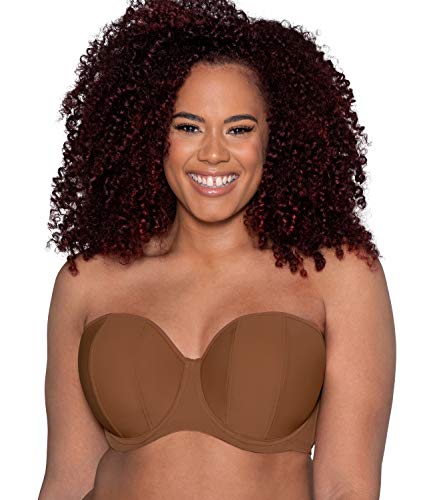 Curvy Kate Damen Luxe Strapless Bra Trägerloser BH, Undurchsichtige, Braun (Karamellkaramell), 75F von Curvy Kate