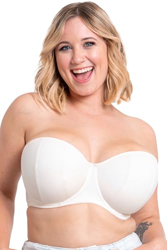 Curvy Kate Damen Luxe Trägerloser BH, Pearl Ivory, 36J Curvy Kate Damen Luxe Trägerloser BH, Pearl Ivory, 36J von Curvy Kate