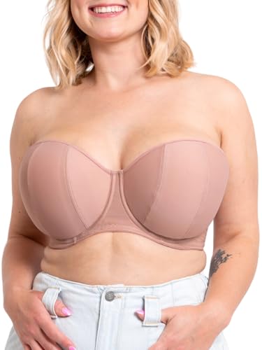 Curvy Kate Damen Luxuriöser trägerloser BH, Latte, 65F von Curvy Kate