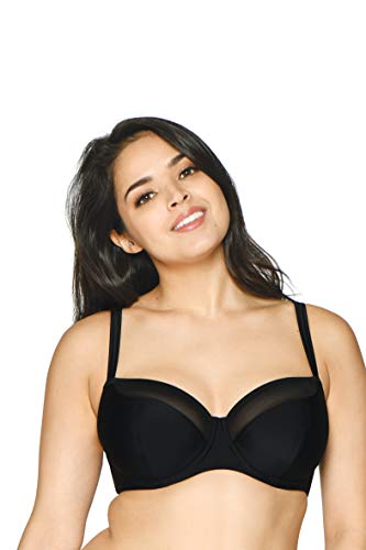 Curvy Kate Damen Sheer Class Bikinioberteil, Schwarz (Black Black), 65E (Herstellergröße: 30DD) von Curvy Kate