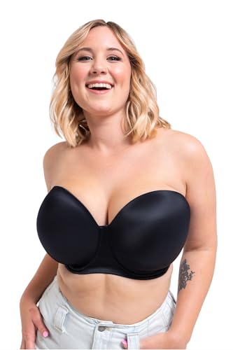Curvy Kate Damen Smoothie Strapless Moulded Bra Geformter BH, Undurchsichtige, Schwarz, 85F von Curvy Kate