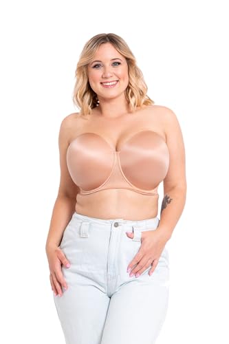Curvy Kate Damen Smoothie Strapless Moulded Bra Geformter BH, Undurchsichtige, Latte, 85F von Curvy Kate