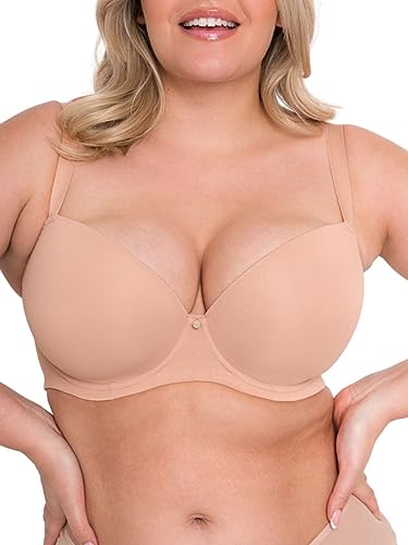 Curvy Kate Damen Smoothie Plunge-BH, Latte, 32FF von Curvy Kate