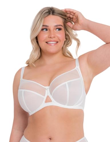 Curvy Kate Damen Victory 4 Part Balcony Bra Balconette-BH, White, 80H von Curvy Kate