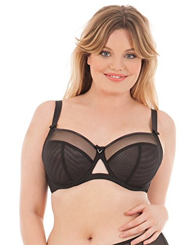 Curvy Kate Damen Victory Balconette Alltags-BH, Durchsichtig, Schwarz, 95G von Curvy Kate