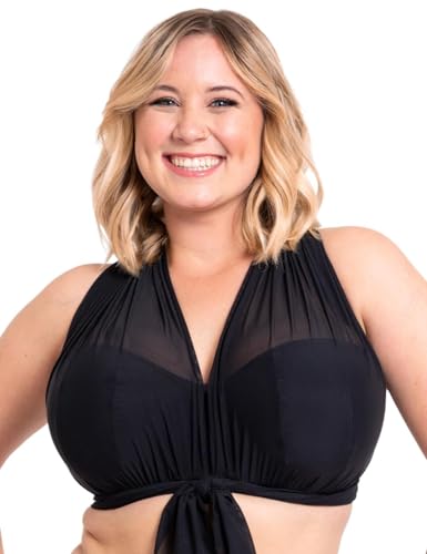 Curvy Kate Damen Wrapsody Bikinioberteil, (Black Black), (Herstellergröße: 32Hh) von Curvy Kate