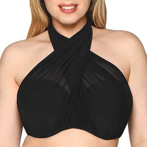 Curvy Kate Damen Wrapsody Bikinioberteil, (Black Black), (Herstellergröße: 40E) von Curvy Kate