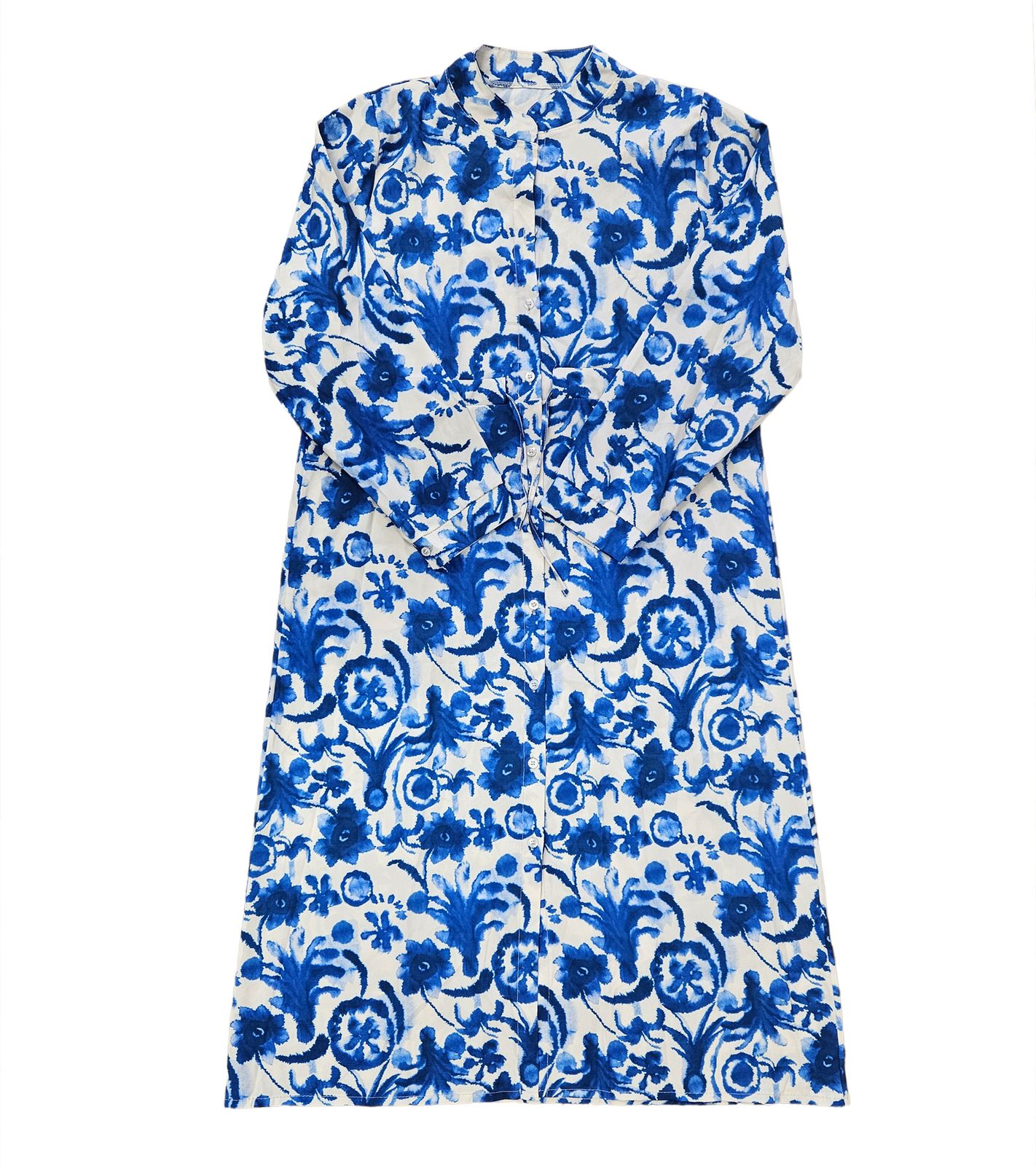 Curvy Lady Damen Sommer-Kleid leichtes Maxi-Kleid mit Blumen-Print Große Größen 22231 Blau/Weiß Curvy Lady Damen Sommer-Kleid leichtes Maxi-Kleid mit Blumen-Print Große Größen 22231 Blau/Weiß von Curvy Lady