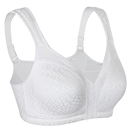 Curyon Vorne Verschluss BH Damen Ohne Bügel Weiß 110D von Curyon