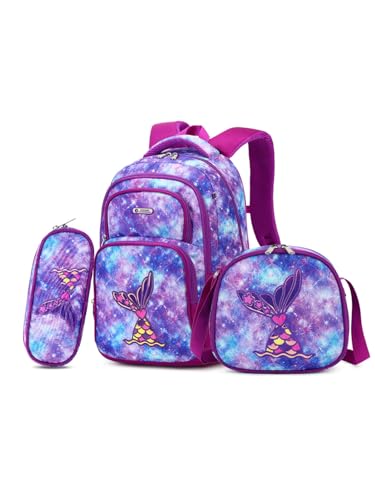 Cusangel Schulrucksack Mädchen Jungen, 16 Zoll Schulrucksack 5-10 Jahre, Grosse Kapazität Wasserabweisend mit Laptopfach kinder Rucksack von Cusangel