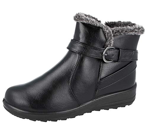 Cushion Walk Damen Winterstiefel, warm, gefüttert, Gr. 37-42, Schwarz - Skye Black - Größe: 37 EU von Cushion Walk