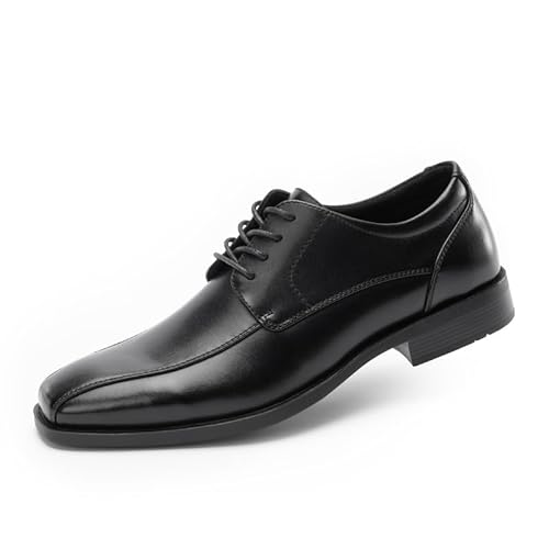 Cusolemore Herren Anzugschuhe Klassische Schnürhalbschuhe Oxfords, Quadratische Zehe, Stofffutter, Fersenpolster Design Black 40 von Cusolemore