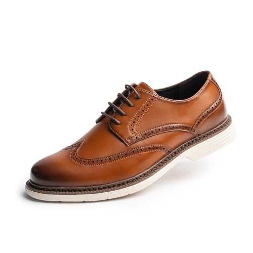 Cusolemore Herren Anzugschuhe Schnürhalbschuhe Männer Businessschuhe, Wingtip Brogue Design, leichte Außensohle Braun 45 Cusolemore Herren Anzugschuhe Schnürhalbschuhe Männer Businessschuhe, Wingtip Brogue Design, leichte Außensohle Braun 45 von Cusolemore