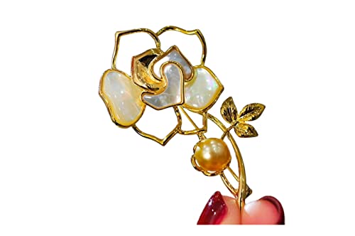 Cusstally 8-9mm Jewelry Sea Light Goldene Perlenbrosche Runde Perlenbrosche for Damen Schmuck Geschenk Cusstally 8-9mm Jewelry Sea Light Goldene Perlenbrosche Runde Perlenbrosche for Damen Schmuck Geschenk von Cusstally