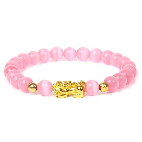Cusstally Bettelarmband Naturstein-Perlen-Armband, Stein-Perlen-Armband-Schmuck for Frauen, rosa Katzenaugen-Perlen mit tapferen Truppen, natürliches Halbedel-Elastik-Armband for Paare Cusstally Bettelarmband Naturstein-Perlen-Armband, Stein-Perlen-Armband-Schmuck for Frauen, rosa Katzenaugen-Perlen mit tapferen Truppen, natürliches Halbedel-Elastik-Armband for Paare von Cusstally