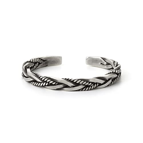 Cusstally Bettelarmband Vintage Punk 925 Silber Armband for Frau und Mann 2021 Mode Kreative Twist Weaving Party Schmuck Geschenke von Cusstally