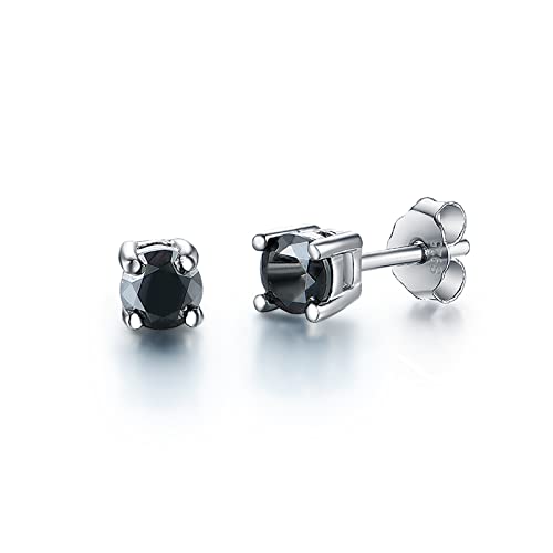 Cusstally Charm-Ohrringe 100% Moissanite-Edelstein 585 Roségold-Ohrstecker Massives 925er-Sterlingsilber Solitär Party-Edelschmuck Heiterkeit (Color : Rose Gold) von Cusstally