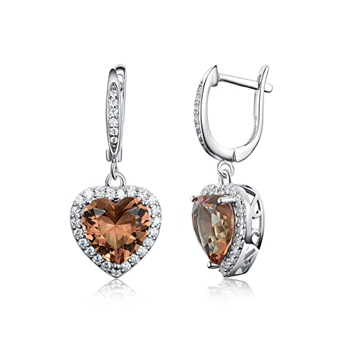 Cusstally Charm-Ohrringe Diaspore Edelstein Ohrclips Massiv 925 Sterling Silber Farbwechsel Herz Edelstein Verlobung Feiner Schmuck Heiterkeit Cusstally Charm-Ohrringe Diaspore Edelstein Ohrclips Massiv 925 Sterling Silber Farbwechsel Herz Edelstein Verlobung Feiner Schmuck Heiterkeit von Cusstally