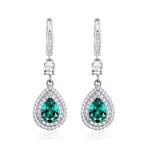 Cusstally Charm-Ohrringe Drop Diaspore Edelstein Ohrclips Massiv 925 Sterling Silber Farbwechsel Verlobungsgeschenk Edlen Schmuck Heiterkeit (Color : Figure 2) von Cusstally