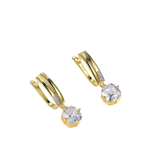 Cusstally Charm-Ohrringe Luxuriöser Zirkon-Ohrclip-Edelstein for Frauen, echtes 925er Sterlingsilber, farblich getrennter Asscher-Schliff for Verlobungslustigkeit Cusstally Charm-Ohrringe Luxuriöser Zirkon-Ohrclip-Edelstein for Frauen, echtes 925er Sterlingsilber, farblich getrennter Asscher-Schliff for Verlobungslustigkeit von Cusstally