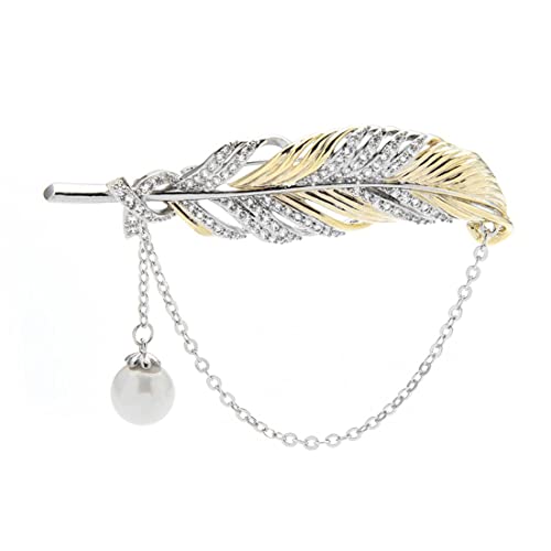 Cusstally Erstellt Brosche Mode Pin Geschenk Frauen Kristall Natürliche Perle Blume ES for Frauen Handgemacht Blau Gelb Hochzeiten Party Pin Schmuck Geschenk (Color : As Pic Show) von Cusstally