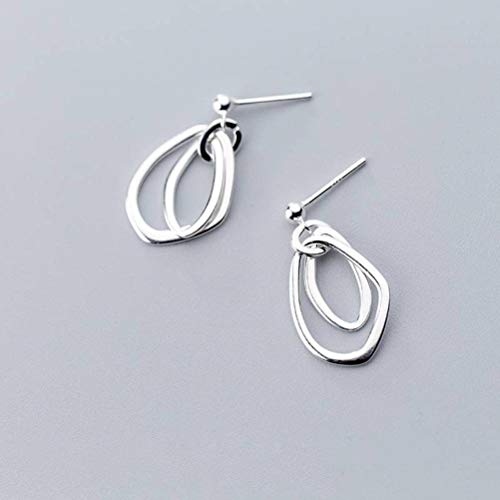 Cusstally Modeschmuck Ohrringe for Frauen, S925 Silber Ohrringe Koreanischer Stil Unregelmäßige Runde Ohrringe Temperament Geometrische OhrringeEin Paar Cusstally Modeschmuck Ohrringe for Frauen, S925 Silber Ohrringe Koreanischer Stil Unregelmäßige Runde Ohrringe Temperament Geometrische OhrringeEin Paar von Cusstally