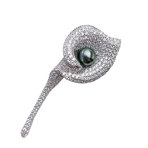 Cusstally Natürliche Meerwasserperlen-Brosche, for Damen, runde Perle 7-8 mm Schmuckbrosche Schmuck Geschenk Cusstally Natürliche Meerwasserperlen-Brosche, for Damen, runde Perle 7-8 mm Schmuckbrosche Schmuck Geschenk von Cusstally