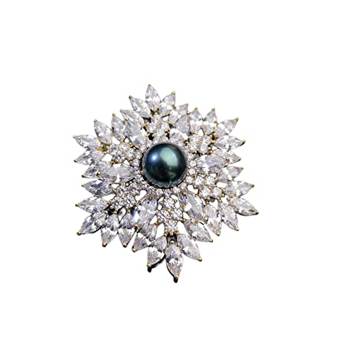 Cusstally Natürliche Schwarze Süßwasserperlen-Brosche Damen-runde Perle 10-11 mm Schmuckbrosche Schmuck Geschenk Cusstally Natürliche Schwarze Süßwasserperlen-Brosche Damen-runde Perle 10-11 mm Schmuckbrosche Schmuck Geschenk von Cusstally