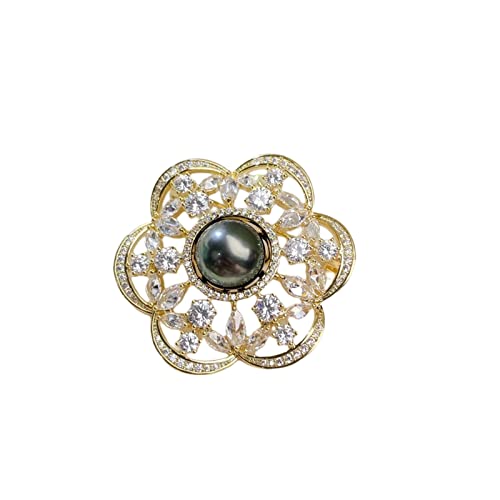 Cusstally Natürliche Schwarze Süßwasserperlenbrosche, for Damen, runde Perle 10-11 mm Brosche Zubehör Brosche Schmuck Geschenk Cusstally Natürliche Schwarze Süßwasserperlenbrosche, for Damen, runde Perle 10-11 mm Brosche Zubehör Brosche Schmuck Geschenk von Cusstally