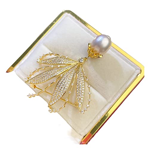 Cusstally Natürliche weiße Süßwasserperlenbrosche Schönes Geschenk for Damen Ovale Perle 10-12 mm Schmuck for Damenbrosche Schmuck Geschenk Cusstally Natürliche weiße Süßwasserperlenbrosche Schönes Geschenk for Damen Ovale Perle 10-12 mm Schmuck for Damenbrosche Schmuck Geschenk von Cusstally