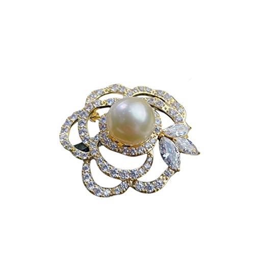Cusstally Natürliche weiße Süßwasserperlenbrosche for Damen Runde Perle 11-12 mm Schmuckbrosche Schmuck Geschenk Cusstally Natürliche weiße Süßwasserperlenbrosche for Damen Runde Perle 11-12 mm Schmuckbrosche Schmuck Geschenk von Cusstally