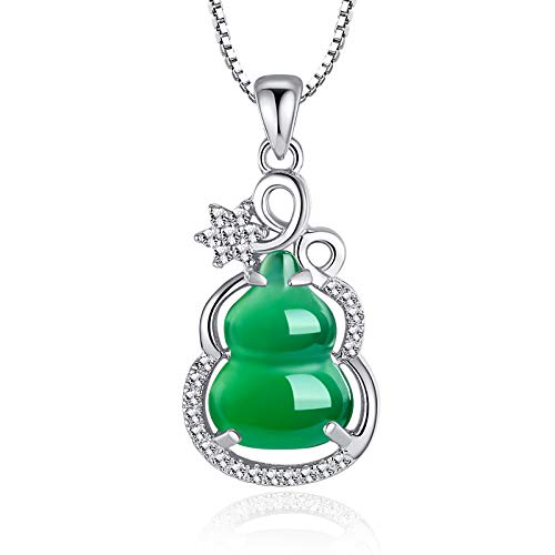Cusstally Natürlicher Chalcedon-Kürbis-Jade-Anhänger Damenmode Halskette Schlüsselbeinkette Cusstally Natürlicher Chalcedon-Kürbis-Jade-Anhänger Damenmode Halskette Schlüsselbeinkette von Cusstally