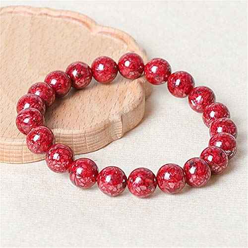 Cusstally Natürliches Zinnober-Armband Feng Shui Amulett Armband Wohlstand Natur Lila Zinnober Kostbares Roherz Heilkristall Sammlung Glücksbringer Liebesarmband Geschenk for Frauen/Männer,8mm Cusstally Natürliches Zinnober-Armband Feng Shui Amulett Armband Wohlstand Natur Lila Zinnober Kostbares Roherz Heilkristall Sammlung Glücksbringer Liebesarmband Geschenk for Frauen/Männer,8mm von Cusstally