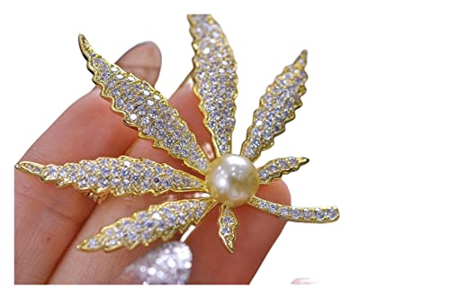 Cusstally Sea Light Goldene Perlenbrosche for Damen Runde Perle 8-9 mm Damenbrosche Accessoires Brosche Schmuck Geschenk Cusstally Sea Light Goldene Perlenbrosche for Damen Runde Perle 8-9 mm Damenbrosche Accessoires Brosche Schmuck Geschenk von Cusstally