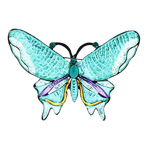 Erstellt Brosche Mode Pin Geschenk Frauen Big Emaille Schmetterling ES Frauen Insekt Hochzeiten Casual Pins Schmuck Geschenk (Color : Green) von Cusstally