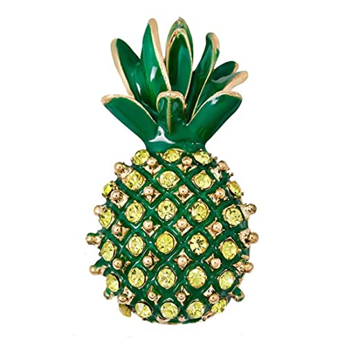 Erstellt Brosche Mode Pin Geschenk Frauen Strass Ananas ES for Frauen Emaille Früchte Party Casual Pins Schmuck Geschenk (Color : As Pic Show-1) von Cusstally