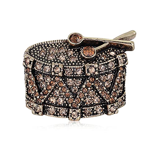 Fashional Lady Hochzeitsempfang Musical Note Drum Form Strass Pin Ornament Schmuck Geschenk von Cusstally