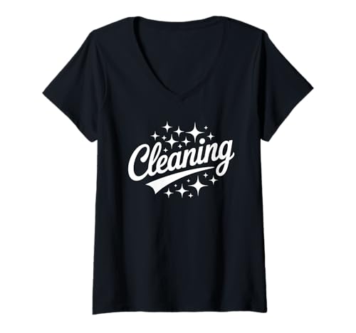 Damen Startseite Cleaning Crew Housekeeper Squad Clean TidyUp Lady Meme T-Shirt mit V-Ausschnitt Damen Startseite Cleaning Crew Housekeeper Squad Clean TidyUp Lady Meme T-Shirt mit V-Ausschnitt von Custodian Team Janitor My Best Dust Vacuum Service