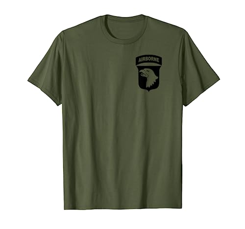 101. Airborne Division Patch Dark OD T-Shirt von Custom Army Designs