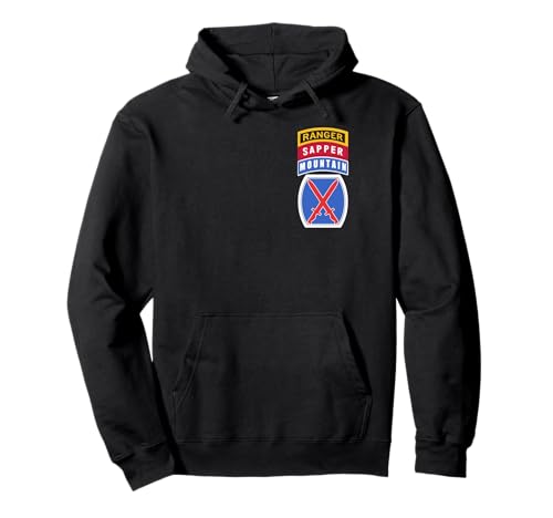 10th Mountain Division Patch – 10th MTN Ranger Sapper Tab Pullover Hoodie von Custom Army Designs