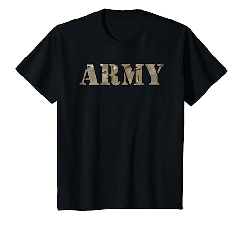 Kinder Kids US Army Camo für Jungen, Mädchen, Söhne und Töchter T-Shirt von Custom Army Designs