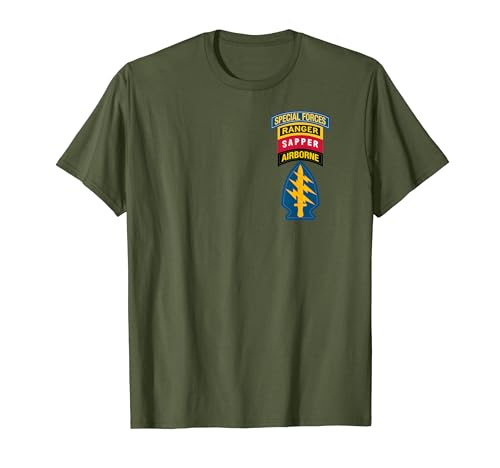 Aufnäher Special Forces - Ranger Sapper Tab OD Grün T-Shirt von Custom Army Designs