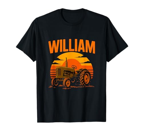 William Traktor Personalisierter Name für Männer Jungen Farmer Retro T-Shirt William Traktor Personalisierter Name für Männer Jungen Farmer Retro T-Shirt von Custom Gift for William Personalized Farmer Shirt