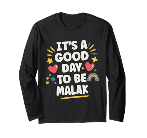 Malak Personalized Retro Girls Custom Malak Name Langarmshirt von Custom Gifts For Women Gift For MALAK