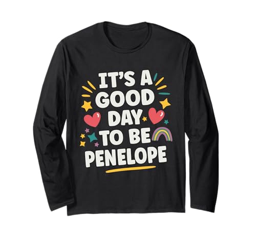 Penelope Personalized Retro Girls Custom Penelope Name Langarmshirt von Custom Gifts For Women Gift For Penelope