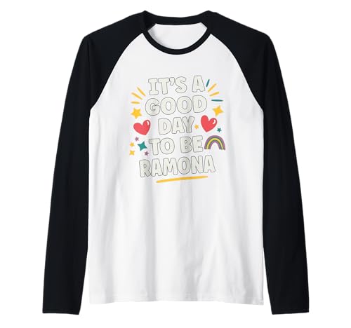Ramona Personalisierte Retro Mädchen Custom Ramona Name Raglan von Custom Gifts For Women Gift For RAMONA