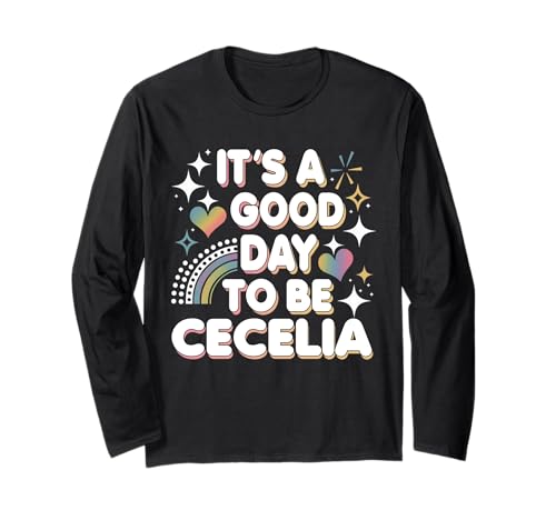 Cecelia Personalisierte Retro Mädchen Custom Cecelia Name Langarmshirt von Custom Ideas For Women Idea For Cecelia